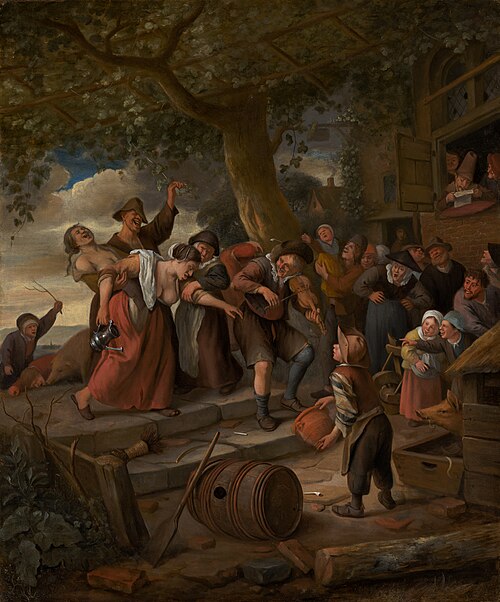 ‘A Pig Belongs in the Sty’, 1674, Jan Steen