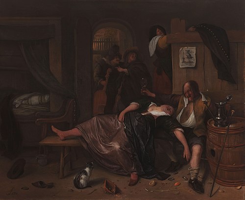 The Drunken Couple, 1660, Jan Steen