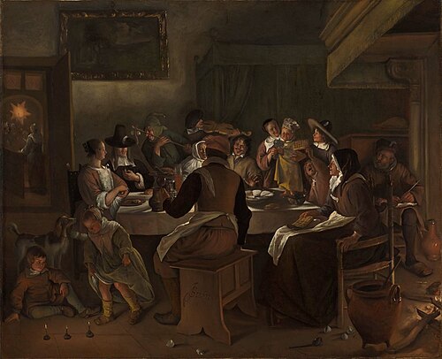 Twelfth-Night Feast, 1662, Jan Steen