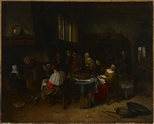 The Christening Feast, 1660, Jan Steen