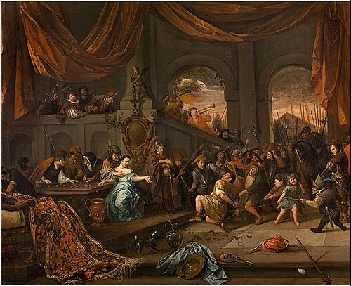 Samson Mocked by the Philistines, 1676, Jan Steen