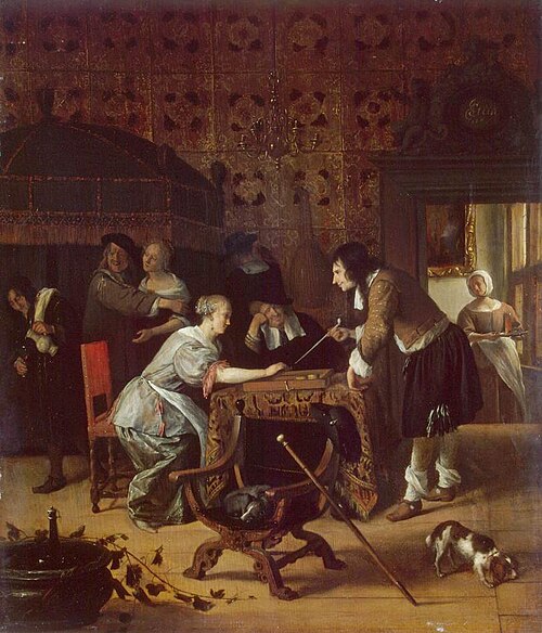 Tric-Trac Players, 1667, Jan Steen