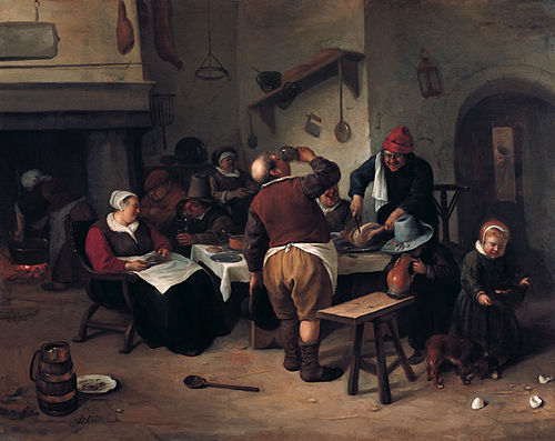 The Fat Kitchen, 1668, Jan Steen