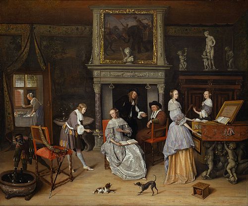 Fantasy Interior with Jan Steen and the Family of Gerrit Schouten, 1660, Jan Steen