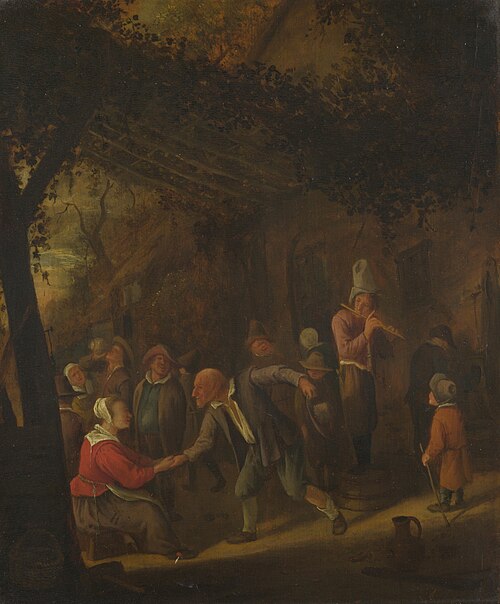 Peasants merry-making outside an Inn, 1647, Jan Steen