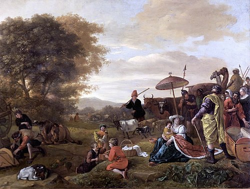 Laban seeks the images hidden by Rachel, 1661, Jan Steen