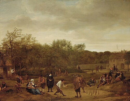 Peasants playing Skittles, 1655, Jan Steen