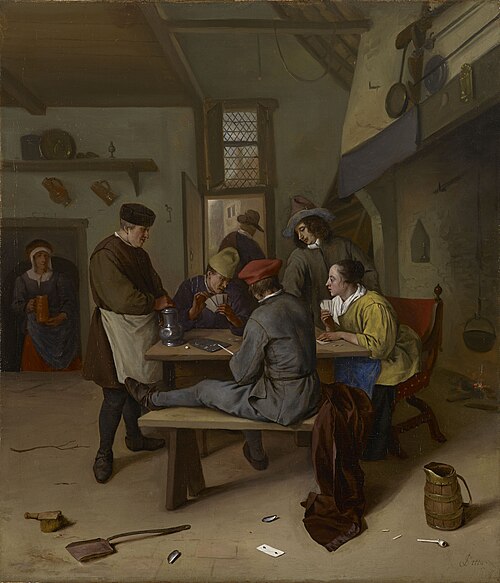 Cardplayers in a Tavern, 1660, Jan Steen