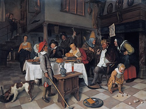 A Twelfth Night Feast: 'The King drinks', 1661, Jan Steen