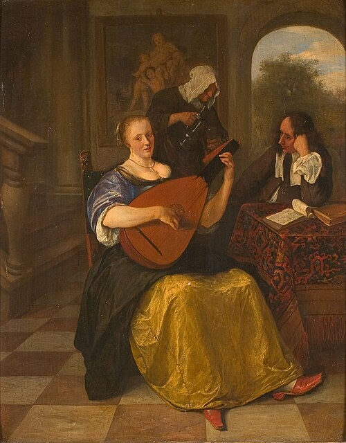 Woman Playing the Lute, 1660, Jan Steen