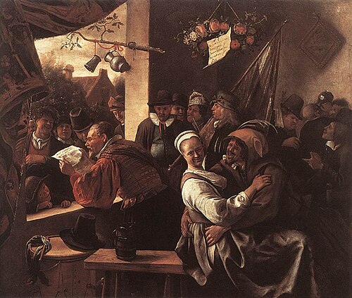 Les rhétoriciens - "In liefde vrij", 1666, Jan Steen