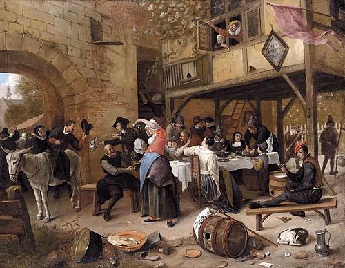 Feast of the Chamber of Rhetoricians near a Town-Gate, 1660, Jan Steen