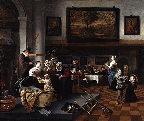 The Christening, 1663, Jan Steen