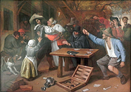 Gamblers Quarrelling, 1665, Jan Steen