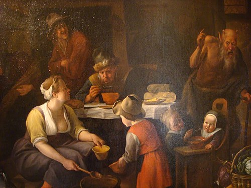 The Satyr and the Peasant, 1655, Jan Steen