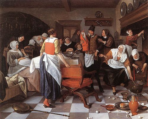 Célébration d'une naissance, 1664, Jan Steen