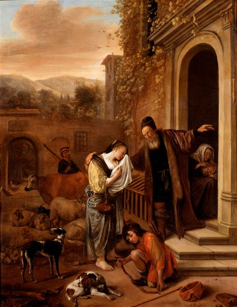 Dismissal of Hagar, 1644, Jan Steen