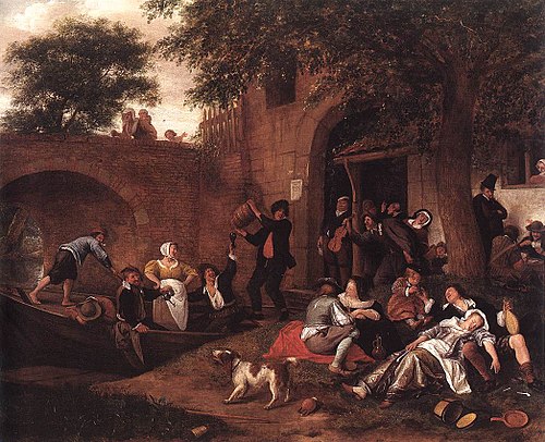 Leaving the Tavern, 1660, Jan Steen