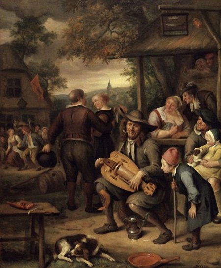 The Hurdy-Gurdy Man, 1670, Jan Steen