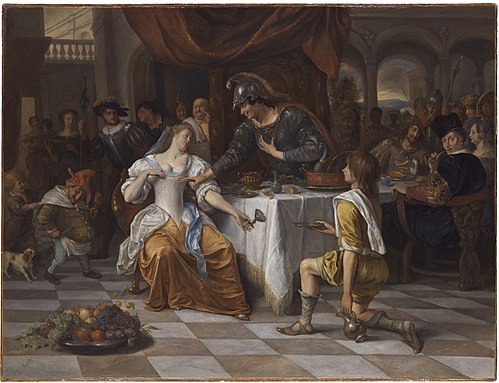 The Banquet of Anthony and Cleopatra, 1674, Jan Steen