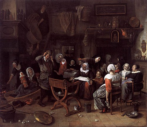 Twin Birth Celebration, 1668, Jan Steen