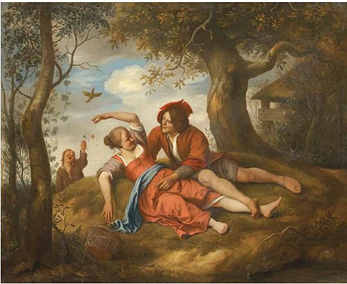 Lovers in a Landscape, 1674, Jan Steen