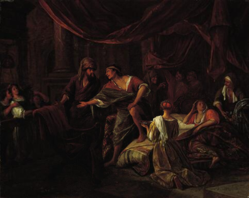 Jacob Confronting Laban, 1676, Jan Steen