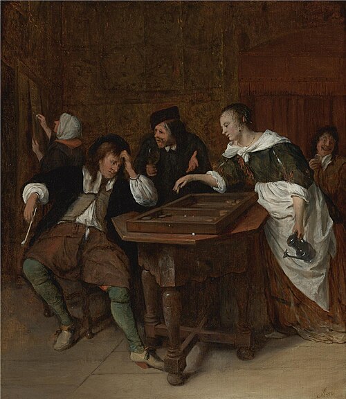 The Tric-Trac Players, 1667, Jan Steen