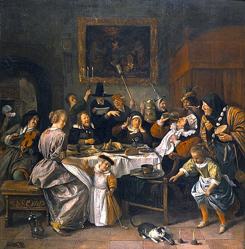 Twelfth Night Feast, 1671, Jan Steen