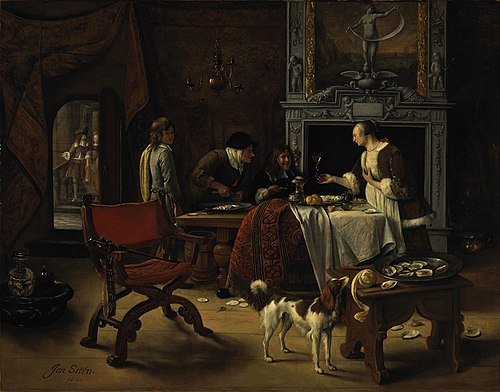 Easy come, easy go (The Artist eating Oysters), 1660, Jan Steen