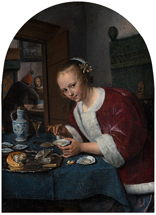 Girl eating oysters, 1658, Jan Steen