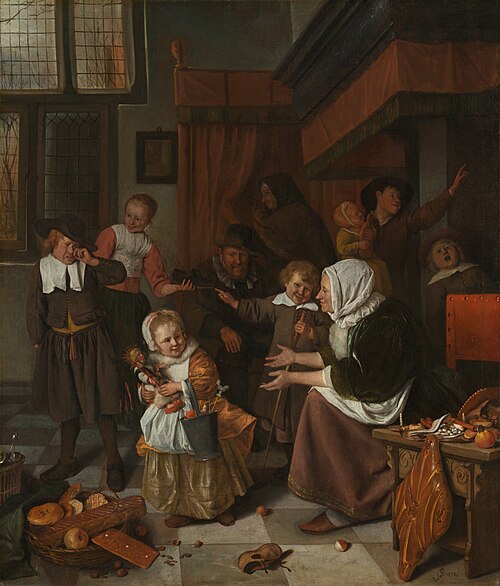 The Feast of Saint Nicholas, 1665, Jan Steen