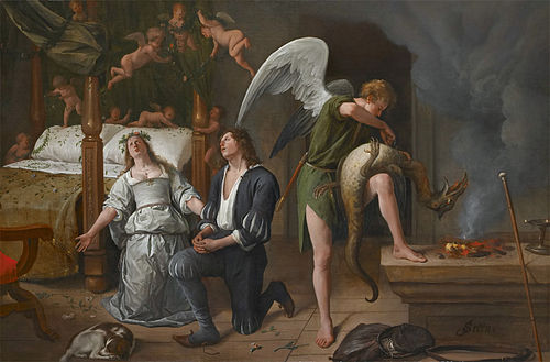 La nuit de noces de Tobias et Sarah, 1668, Jan Steen