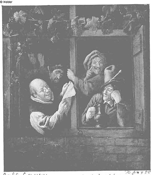 Four Rhetoricians at a Window, 1700, Jan Steen