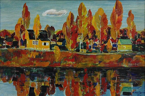 Autumn. Cottages, 1991, Şamil Şäydullin