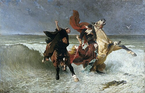 La Fuite du roi Gradlon, 1884, Évariste-Vital Luminais