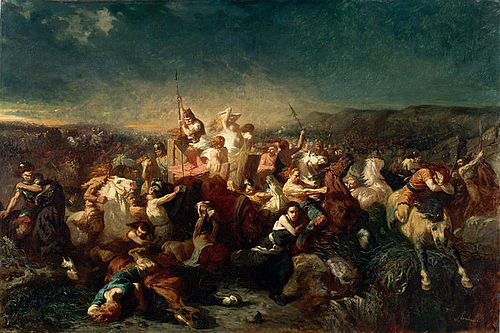Déroute des Germains après la bataille de Tolbiac, , Évariste-Vital Luminais
