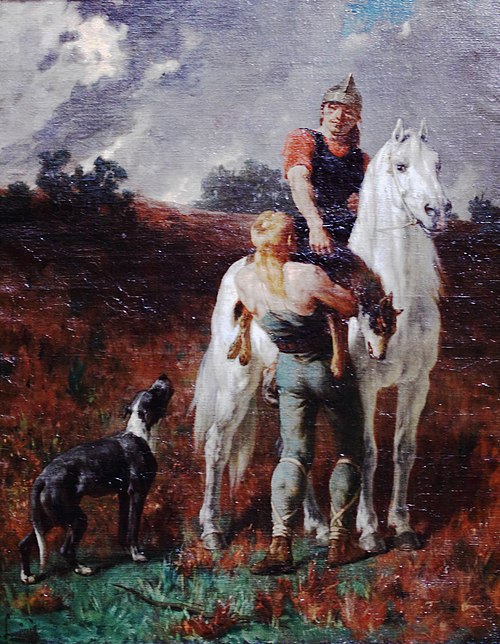 Gaulois revenant de la chasse, 1850, Évariste-Vital Luminais
