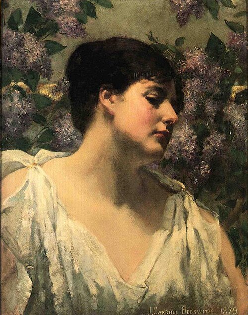 Under the Lilacs, 1879, James Carroll Beckwith