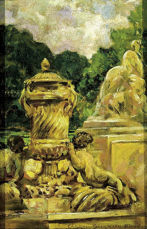 Jardin de la Fontaine at Nîmes, France, 1911, James Carroll Beckwith
