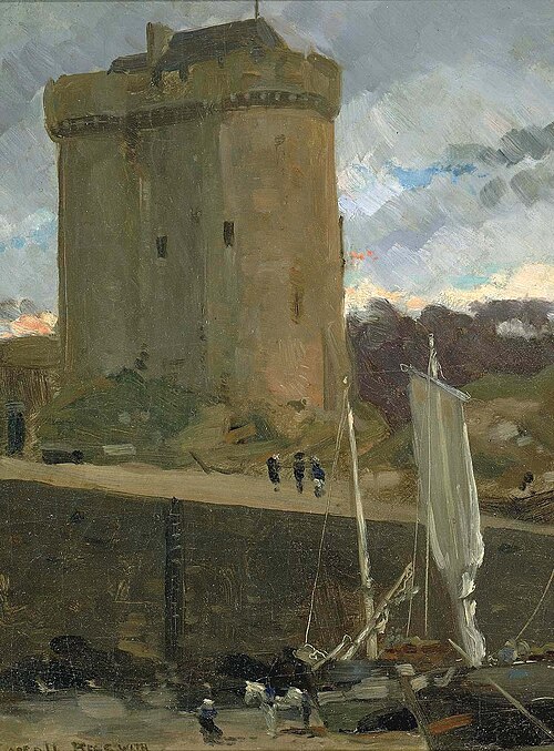 La Tour de Solidor at St. Severin, Normandy, 1877, James Carroll Beckwith