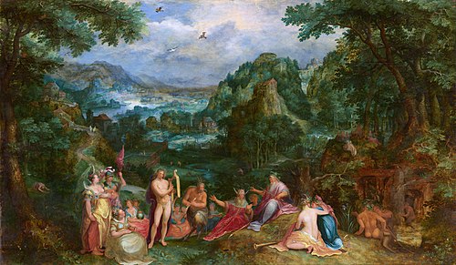 Landscape with the judgment of Midas, 1598, Carel van Mander