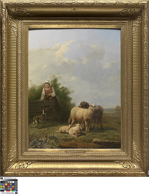 Landschap met schapen, 1845, Henri De Beul