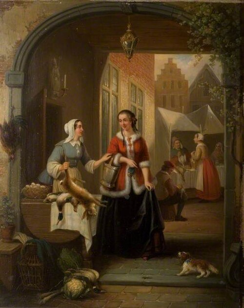 Dutch Market Scene, , Henri Carpentero