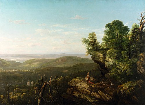 Untitled (Hudson River Landscape with Indian), 1848, DeWitt Clinton Boutelle