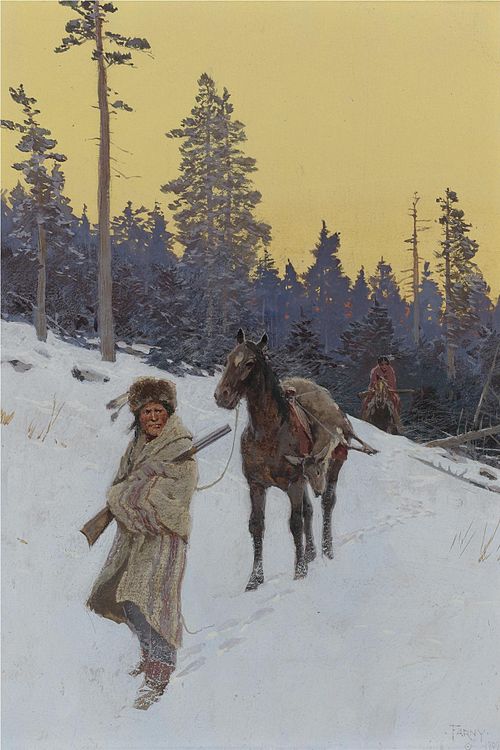 After the hunt, 1909, Henry Farny
