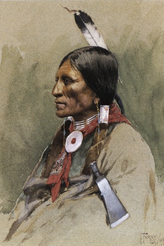 Indian portrait., 1916, Henry Farny