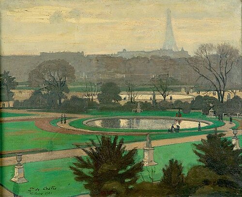 Le jardin des Tuileries en automne, 1921, Paul de Castro