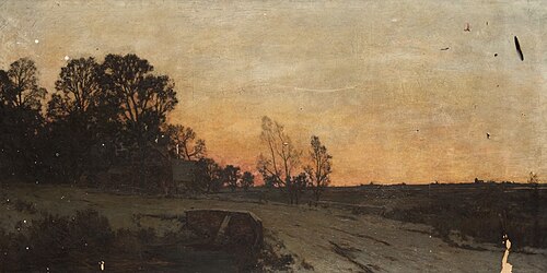 A Frosty Evening in Fen Country, 1885, Alexander Kellock Brown