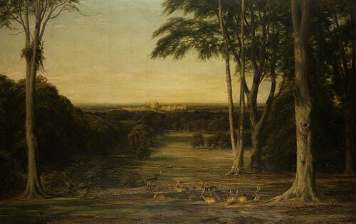 Windsor Castle from Windsor Great Park, 1895, Charles Edward Johnson